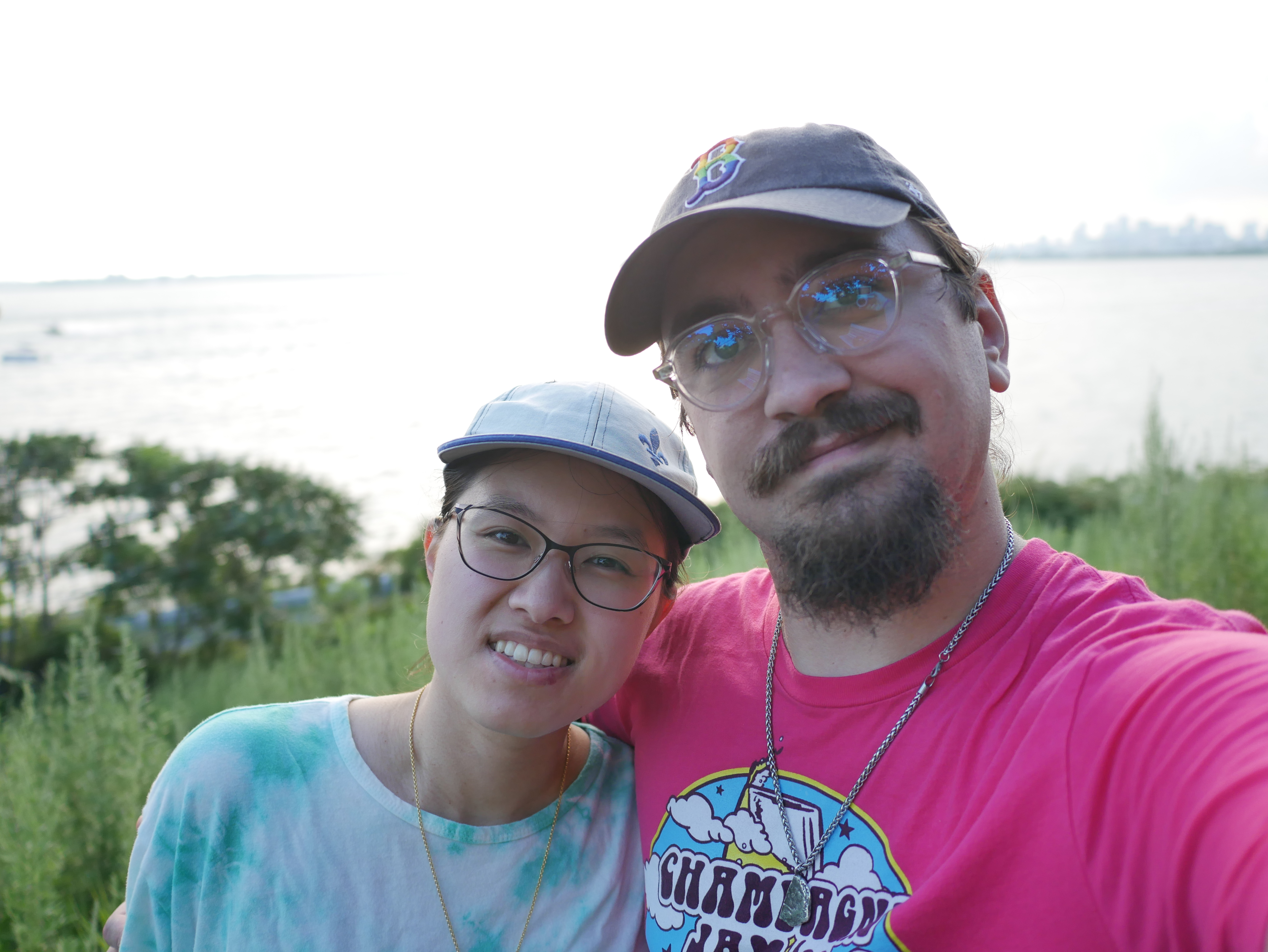 Megan and Andrew on Spectacle Island, part of Boston Harbor Islands National Park